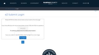 
                            6. eZ Submit Login - eZ Submit - Fairfax County, Virginia - Fairfax County Portal