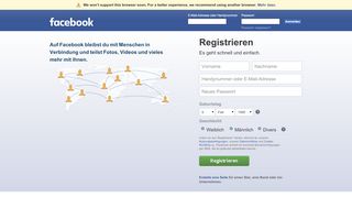 Facebook – Anmelden oder Registrieren