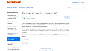 
Facebook Connection Issues on iOS – Miniclip Player ...  
