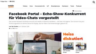 
                            3. Facebook Portal – Echo-Show-Konkurrent für Video-Chats vorgestellt - Chat Portal Kamera