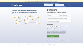 
                            6. Facebook - Se connecter ou s'inscrire - Facebook Login Francais Inscription