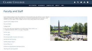 
                            7. Faculty and Staff - Clark College - Clark College Canvas Portal