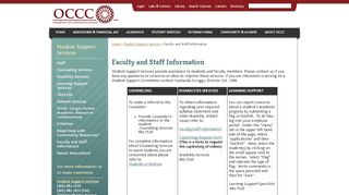
                            3. Faculty and Staff Information - OCCC.edu - Occc Employee Portal