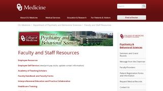 
                            2. Faculty and Staff Resources - OU Medicine - Ou Medical Center Employee Portal