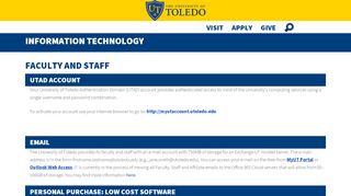 
                            7. Faculty and Staff - University of Toledo