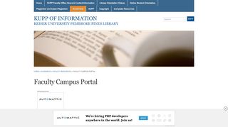 
                            4. Faculty Campus Portal « KUPP Of Information - Keiser University Faculty Portal