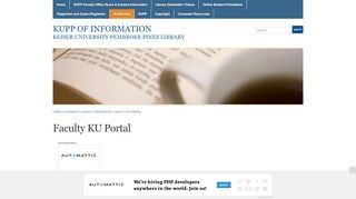 
                            3. Faculty KU Portal « KUPP Of Information - Keiser University Faculty Portal