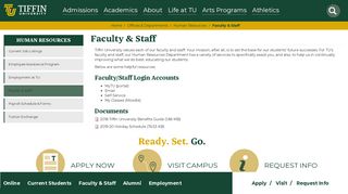 
                            5. Faculty & Staff | Tiffin University - Tiffin Edu Portal