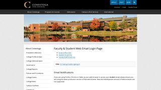 
                            2. Faculty & Student Web Email Login Page | Conestoga College - Conestoga College Student Portal