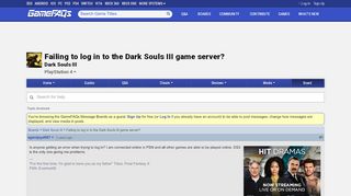 
                            8. Failing to log in to the Dark Souls III game server? - GameFAQs - Dark Souls 3 Failed To Portal Ps4