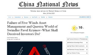 
                            8. Failure of Five Winds Asset Management and Questra World ... - Five Winds Asset Management Login
