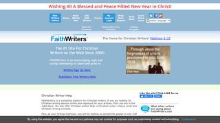 
FaithWriters: Christian Author, Christian Publishers, Christian ...  
