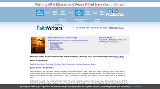 
FaithWriters Devotional - FaithWriters.com Member Profile  
