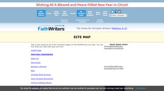 
FaithWriters.com Site Map  
