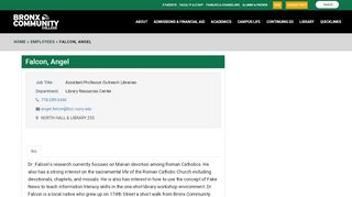 Falcon, Angel – Bronx Community College - Angel Bcc Portal