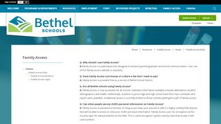 
                            5. Family Access / Family Access FAQs - Bethel School District - Bethelsd Family Access Portal