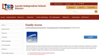 
                            8. Family Access - Laredo Independent School District - Laredo Isd Employee Portal
