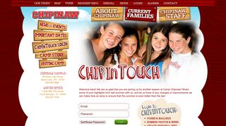
Family and Staff Login | The Spirit of Summer at Camp Chipinaw  
