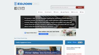 Family Engagement Liaison Job at Victor Valley Union High ... - Www Vvuhsd Org Portal