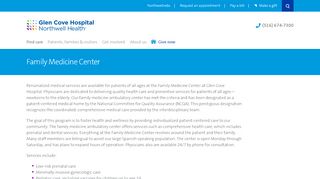 
                            4. Family Medicine Center - Glen Cove Hospital - Northwell Health - Cove Family Practice Patient Portal