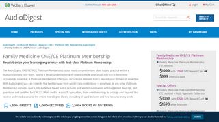 
                            8. Family Medicine CME Platinum - Audio Digest - Audio Digest Platinum Membership Portal