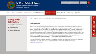 
                            2. Family Portal Information - Milford Public Schools - Milford Family Portal