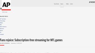 
                            7. Fans rejoice: Subscription-free streaming for NFL games - Free Nfl Game Pass Portal