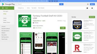 
                            5. Fantasy Football Draft Kit 2019 - UDK - Apps on Google Play - Ultimate Draft Kit Portal