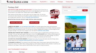 
                            6. Fantasy Golf - Pay4golf.com - Fantasy Golf Portal