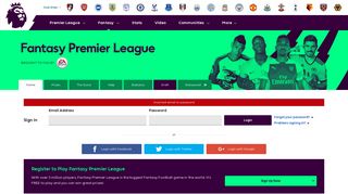 Fantasy Premier League, Official Fantasy Football Game of the ... - Epl Portal