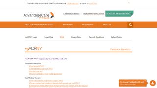 
                            6. FAQ | AdvantageCare Physicians - Myacpny Com Login
