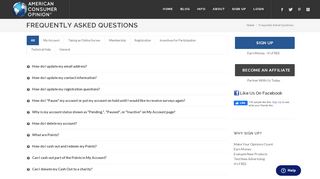 
                            5. FAQ - American Consumer Opinion - American Consumer Opinion Portal