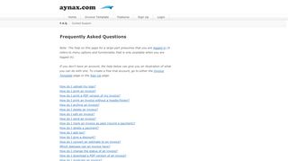 
FAQ :: Aynax.com

