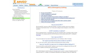 
                            2. FAQ - E911/Emergency Calling - Anveo - Anveo E911 Sign Up