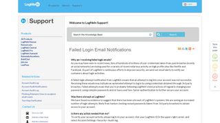 
                            6. FAQ: Failed Login Email Notifications - LogMeIn Support - Logmein Audit Notification Portal Failed