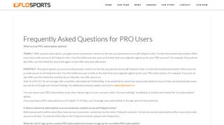 
                            3. FAQ - FloSports - Flo Pro Account Portal