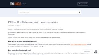
FAQ for HostBaby users with an external site | Bandzoogle Help
