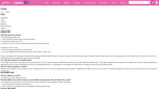 
                            4. FAQ | Games for Girls, Girl Games, Play Girls Games Online! - Www Girls Go Games Com Portal