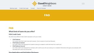 
                            9. FAQ - Good Neighbors Credit Union - Https Www Ezcardinfo Com Portal Aspx
