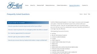 
                            7. FAQ - Guilford Medical Associates - Guilford Medical Portal