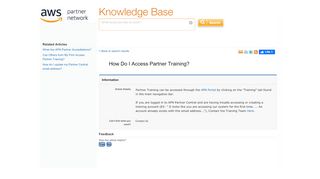
                            6. FAQ: How Do I Access Partner Training? - APN Partner Central Login - Apn Portal Training