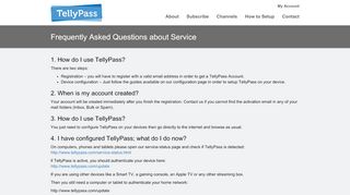 
                            3. FAQ - TellyPass Frequently Asked Questions - Tellypass Portal