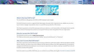 
                            6. FAQ - The ESR Portal - My Esr Nhs Portal