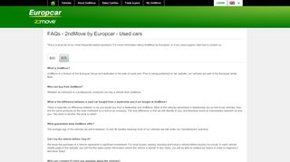 
FAQs - 2ndMove by Europcar - Used cars  
