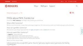 
                            2. FAQs about NHL Centre Ice - Rogers - Rogers Nhl Gamecenter Live Portal