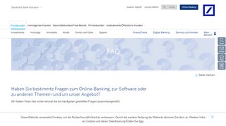 
                            4. FAQ´s – Deutsche Bank Privatkunden - Deutsche Bank Online Banking Portal Funktioniert Nicht