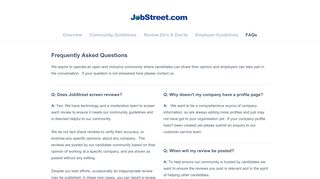 
                            8. FAQs - JobStreet.com Support - Siva Jobstreet Portal