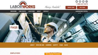 FAQs - Laborworks - Labor Works Employee Portal