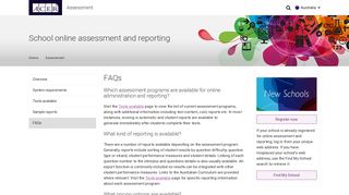 
                            3. FAQs - Online assessment and reporting - ACER - Oars Student Portal Page