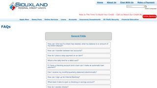 
                            6. FAQs - Siouxland FCU - Home Page - Siouxland Federal Credit Union Portal